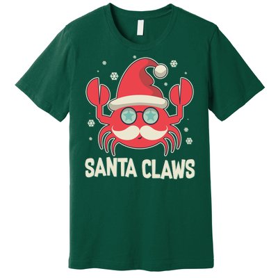 Santa Claw Crab Funny Christmas Premium T-Shirt