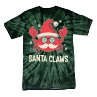 Santa Claw Crab Funny Christmas Tie-Dye T-Shirt