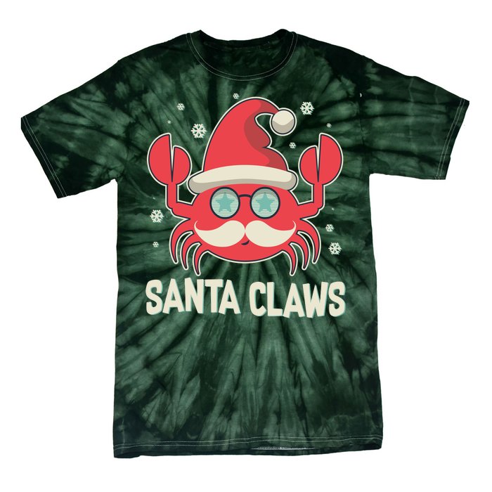 Santa Claw Crab Funny Christmas Tie-Dye T-Shirt