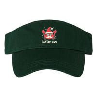 Santa Claw Crab Funny Christmas Valucap Bio-Washed Visor