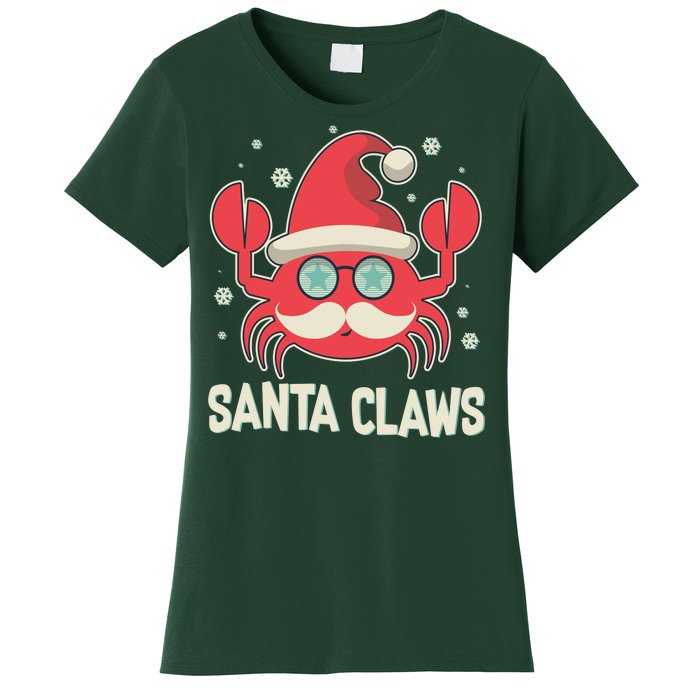 Santa Claw Crab Funny Christmas Women's T-Shirt