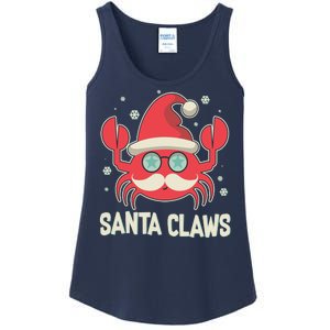 Santa Claw Crab Funny Christmas Ladies Essential Tank