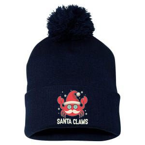 Santa Claw Crab Funny Christmas Pom Pom 12in Knit Beanie