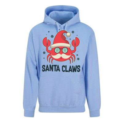 Santa Claw Crab Funny Christmas Unisex Surf Hoodie