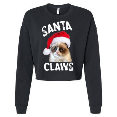 Santa Claws Cropped Pullover Crew