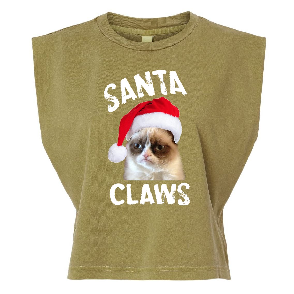 Santa Claws Garment-Dyed Women's Muscle Tee