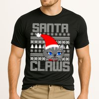 Santa Claws Cat Ugly Christmas Sweater Design Cooling Performance Crew T-Shirt