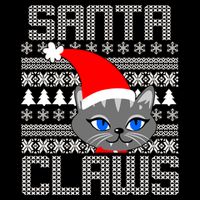 Santa Claws Cat Ugly Christmas Sweater Design Sustainable Bucket Hat