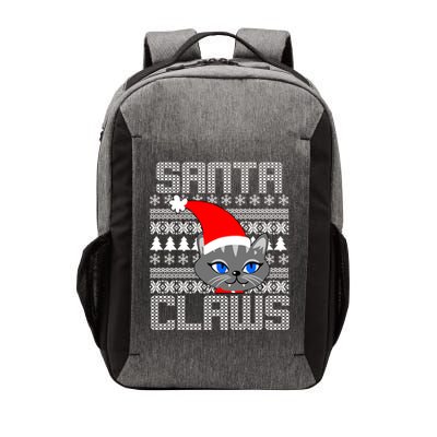 Santa Claws Cat Ugly Christmas Sweater Design Vector Backpack