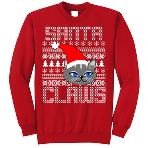 Santa Claws Cat Ugly Christmas Sweater Design Sweatshirt