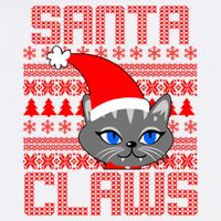 Santa Claws Cat Ugly Christmas Sweater Design Garment-Dyed Sweatshirt