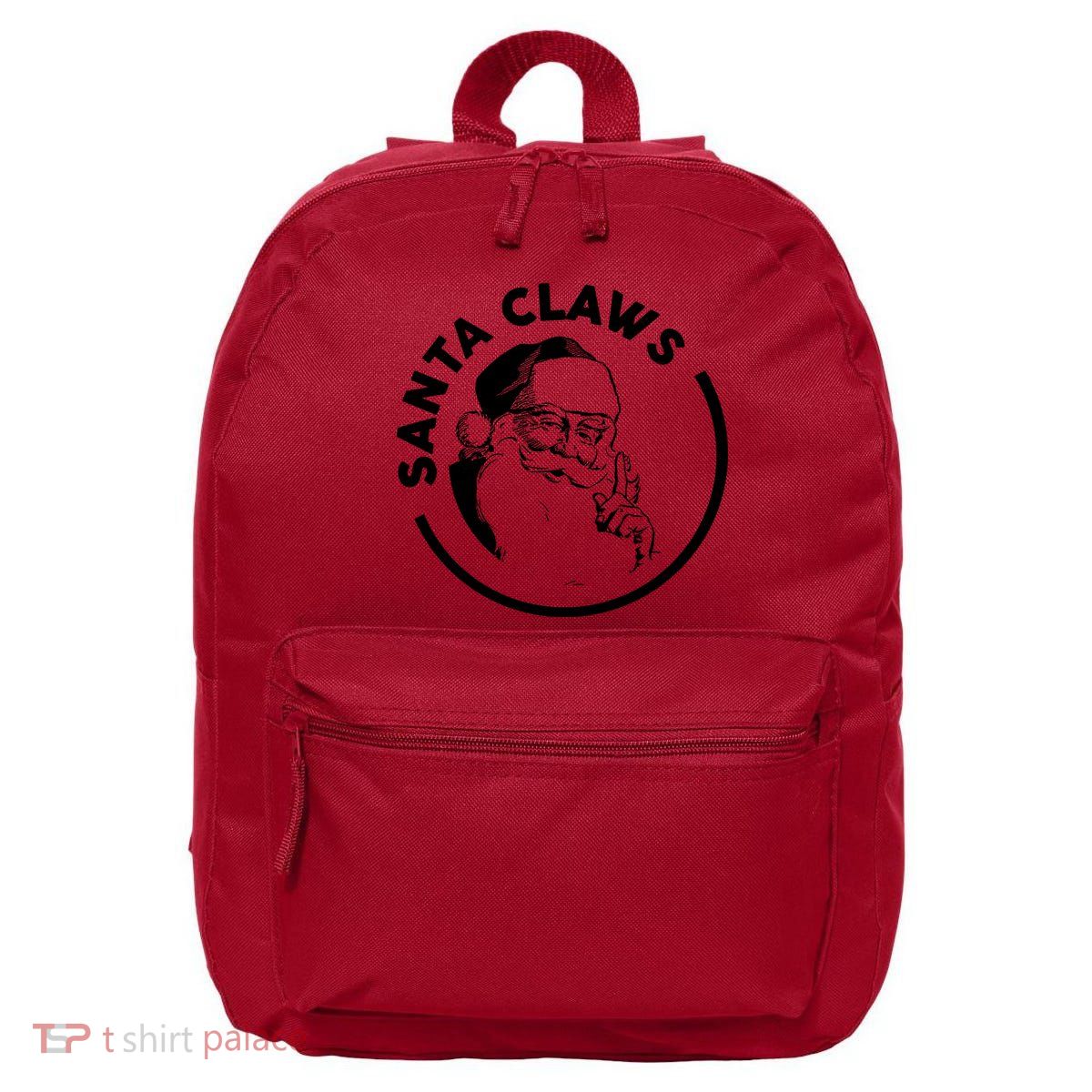Santa Claws Drinking Funny Christmas 16 in Basic Backpack