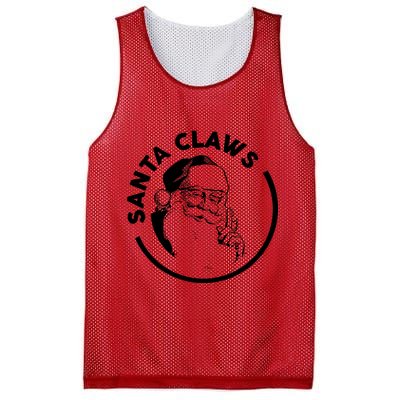 Santa Claws Drinking Funny Christmas Mesh Reversible Basketball Jersey Tank