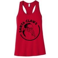Santa Claws Drinking Funny Christmas Womens Tank Top