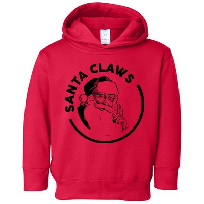 Santa Claws Drinking Funny Christmas Toddler Hoodie