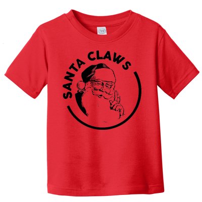 Santa Claws Drinking Funny Christmas Toddler T-Shirt