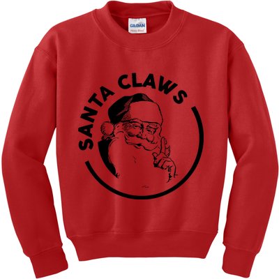 Santa Claws Drinking Funny Christmas Kids Sweatshirt