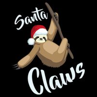 Santa Claws Sloth Christmas Drawstring Bag