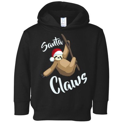 Santa Claws Sloth Christmas Toddler Hoodie