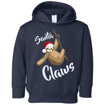 Santa Claws Sloth Christmas Toddler Hoodie