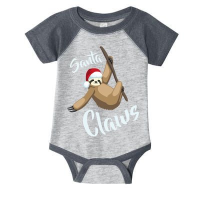 Santa Claws Sloth Christmas Infant Baby Jersey Bodysuit