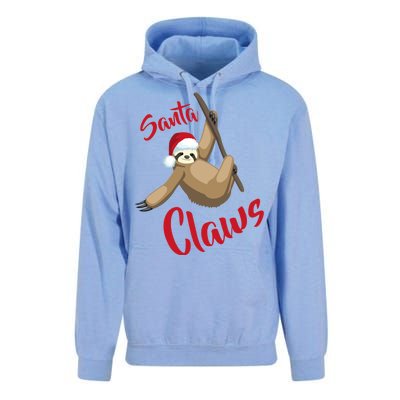 Santa Claws Sloth Christmas Unisex Surf Hoodie