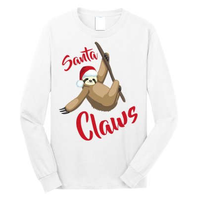 Santa Claws Sloth Christmas Long Sleeve Shirt