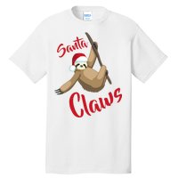 Santa Claws Sloth Christmas Tall T-Shirt