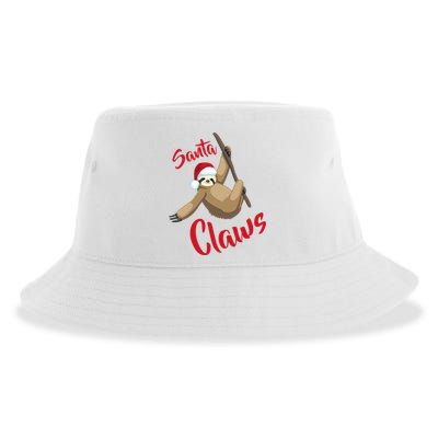 Santa Claws Sloth Christmas Sustainable Bucket Hat