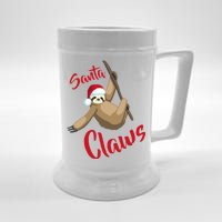 Santa Claws Sloth Christmas Beer Stein