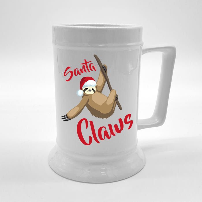 Santa Claws Sloth Christmas Beer Stein