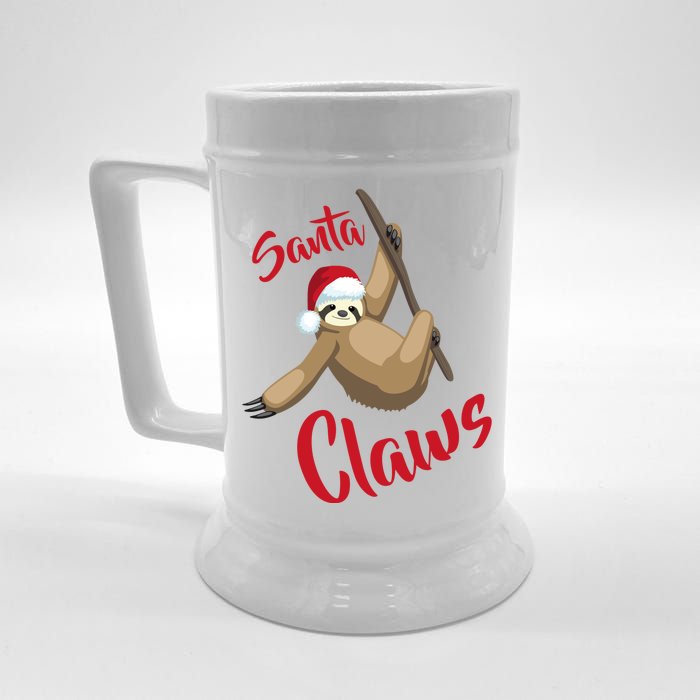 Santa Claws Sloth Christmas Beer Stein