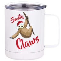 Santa Claws Sloth Christmas 12 oz Stainless Steel Tumbler Cup