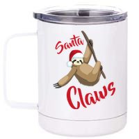 Santa Claws Sloth Christmas 12 oz Stainless Steel Tumbler Cup