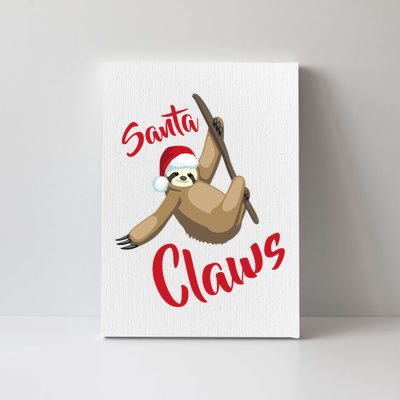 Santa Claws Sloth Christmas Canvas