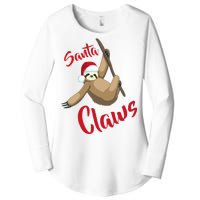 Santa Claws Sloth Christmas Women's Perfect Tri Tunic Long Sleeve Shirt