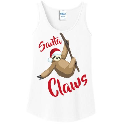 Santa Claws Sloth Christmas Ladies Essential Tank