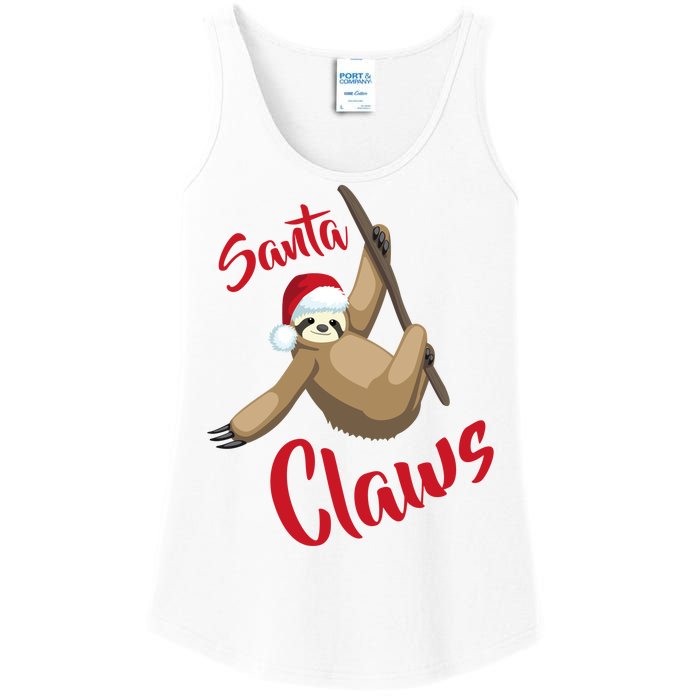 Santa Claws Sloth Christmas Ladies Essential Tank