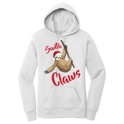 Santa Claws Sloth Christmas Women's Pullover Hoodie