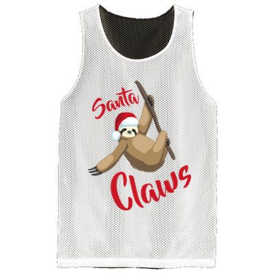 Santa Claws Sloth Christmas Mesh Reversible Basketball Jersey Tank