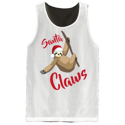 Santa Claws Sloth Christmas Mesh Reversible Basketball Jersey Tank