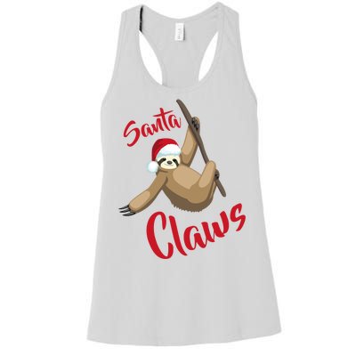 Santa Claws Sloth Christmas Women's Racerback Tank