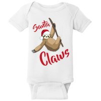 Santa Claws Sloth Christmas Baby Bodysuit