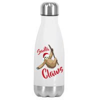 Santa Claws Sloth Christmas Stainless Steel Insulated Water Bottle