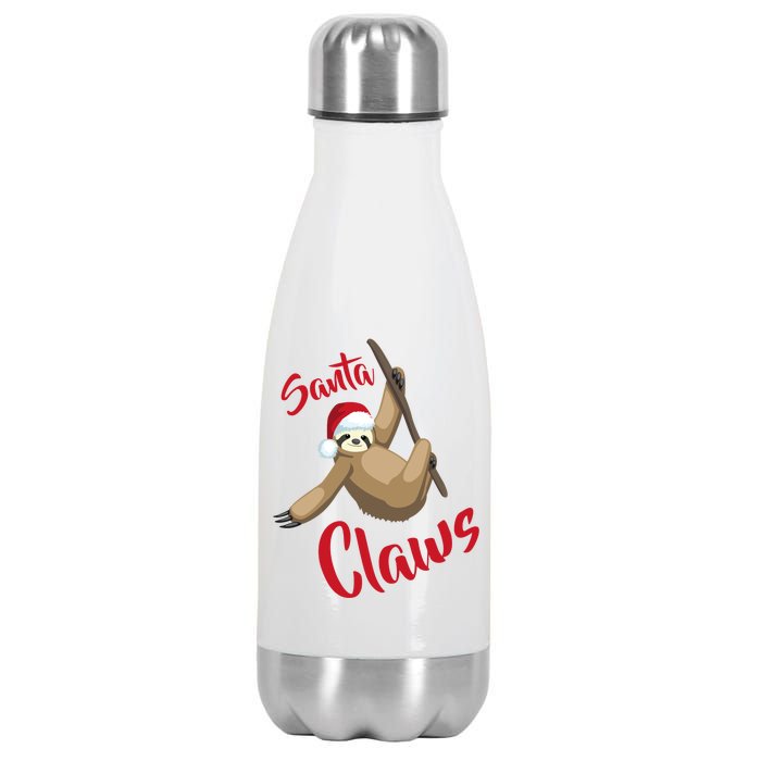 Santa Claws Sloth Christmas Stainless Steel Insulated Water Bottle