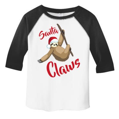 Santa Claws Sloth Christmas Toddler Fine Jersey T-Shirt