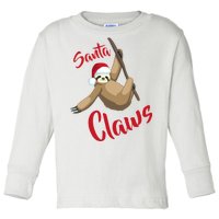 Santa Claws Sloth Christmas Toddler Long Sleeve Shirt