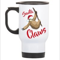 Santa Claws Sloth Christmas Stainless Steel Travel Mug