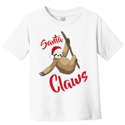 Santa Claws Sloth Christmas Toddler T-Shirt