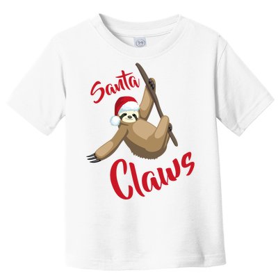 Santa Claws Sloth Christmas Toddler T-Shirt